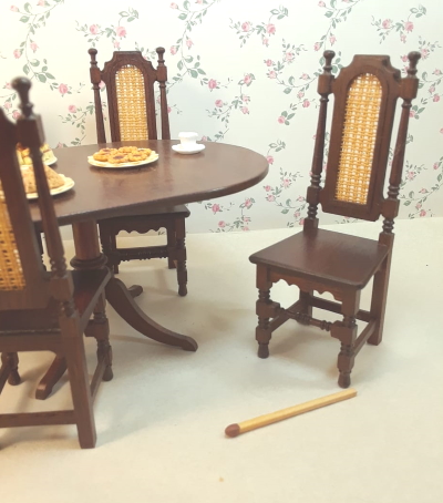 Table and four chairs